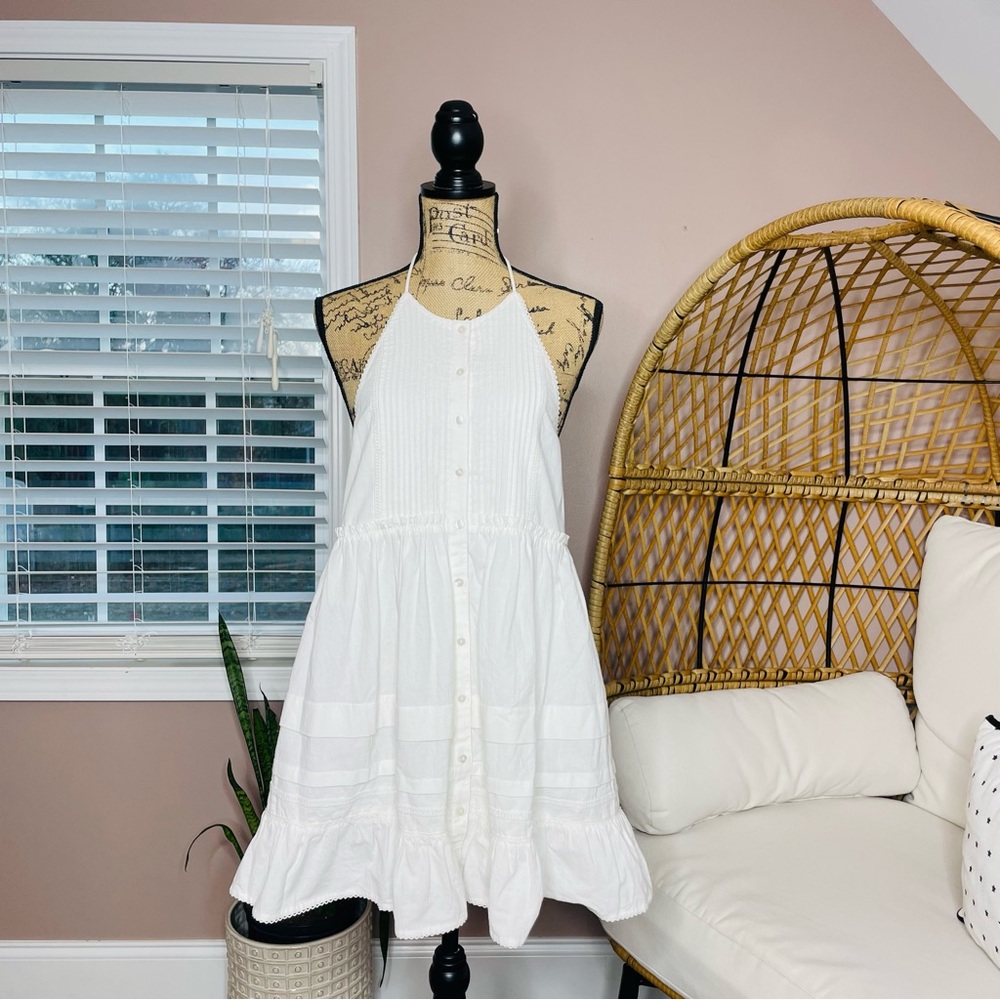Free people off white halter dress